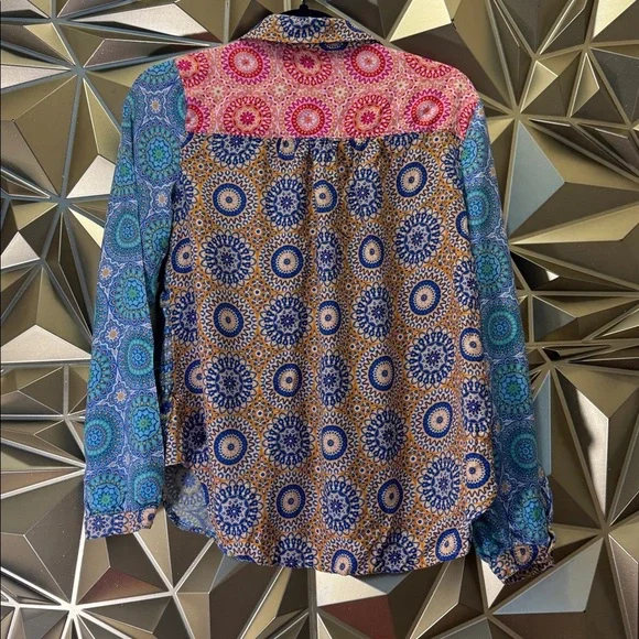 Anthropologie Multicolor Geometric Shirt - Picture 3 of 4